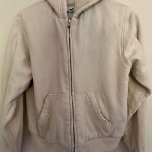 Womens XS Cream Hoodie Jacket